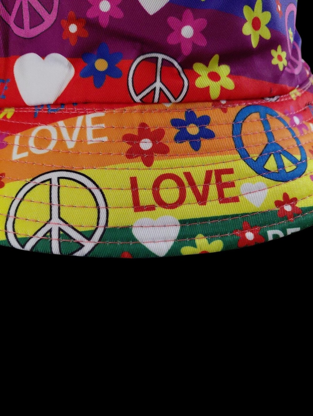Peace Sign And Love Rainbow Bucket Hat Unisex 22"/23" - Picture 5 of 6
